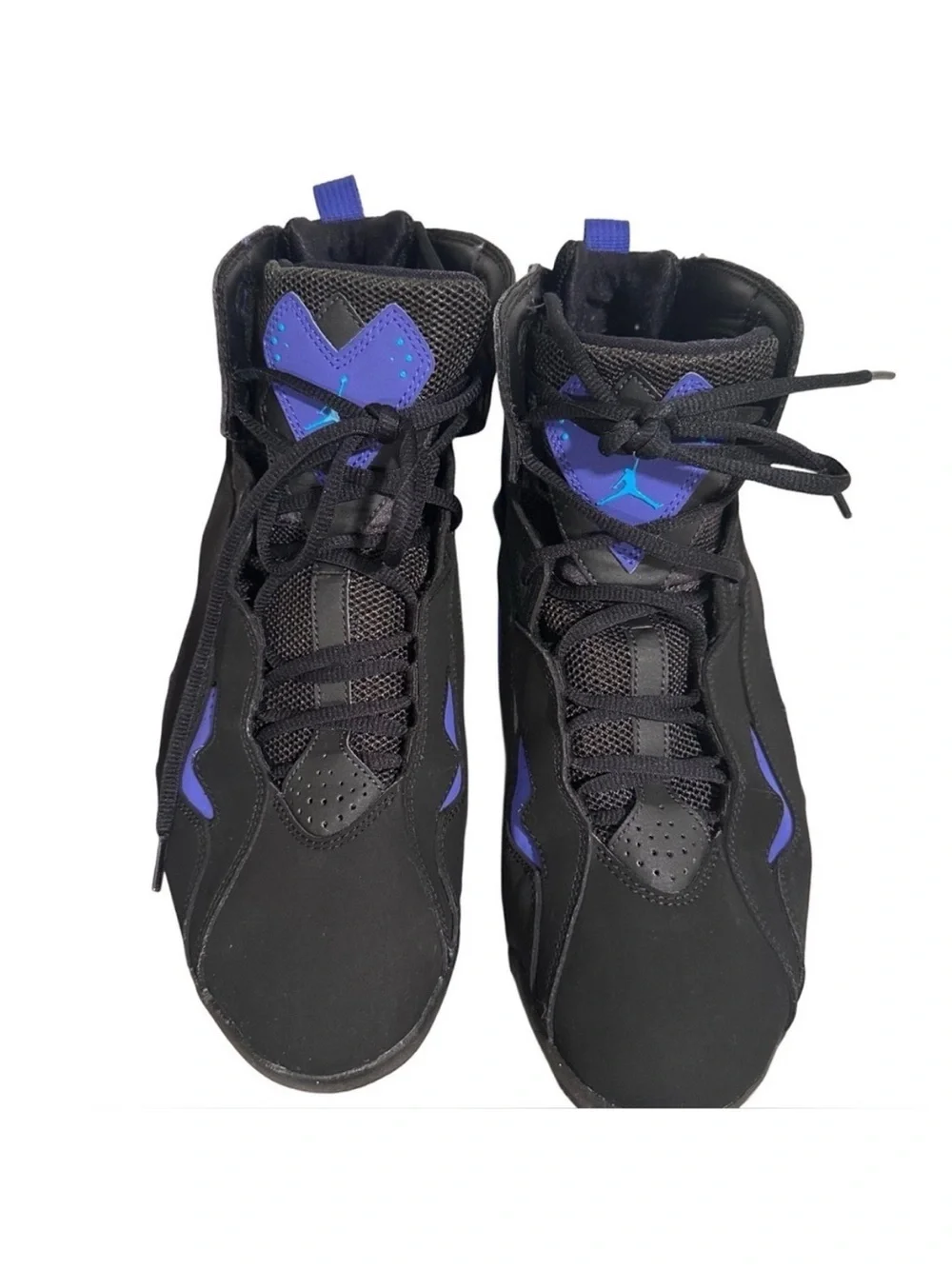 Air Jordan True Flight Black Blue Lagoon Teal Leather Sneakers - Size US 10.5